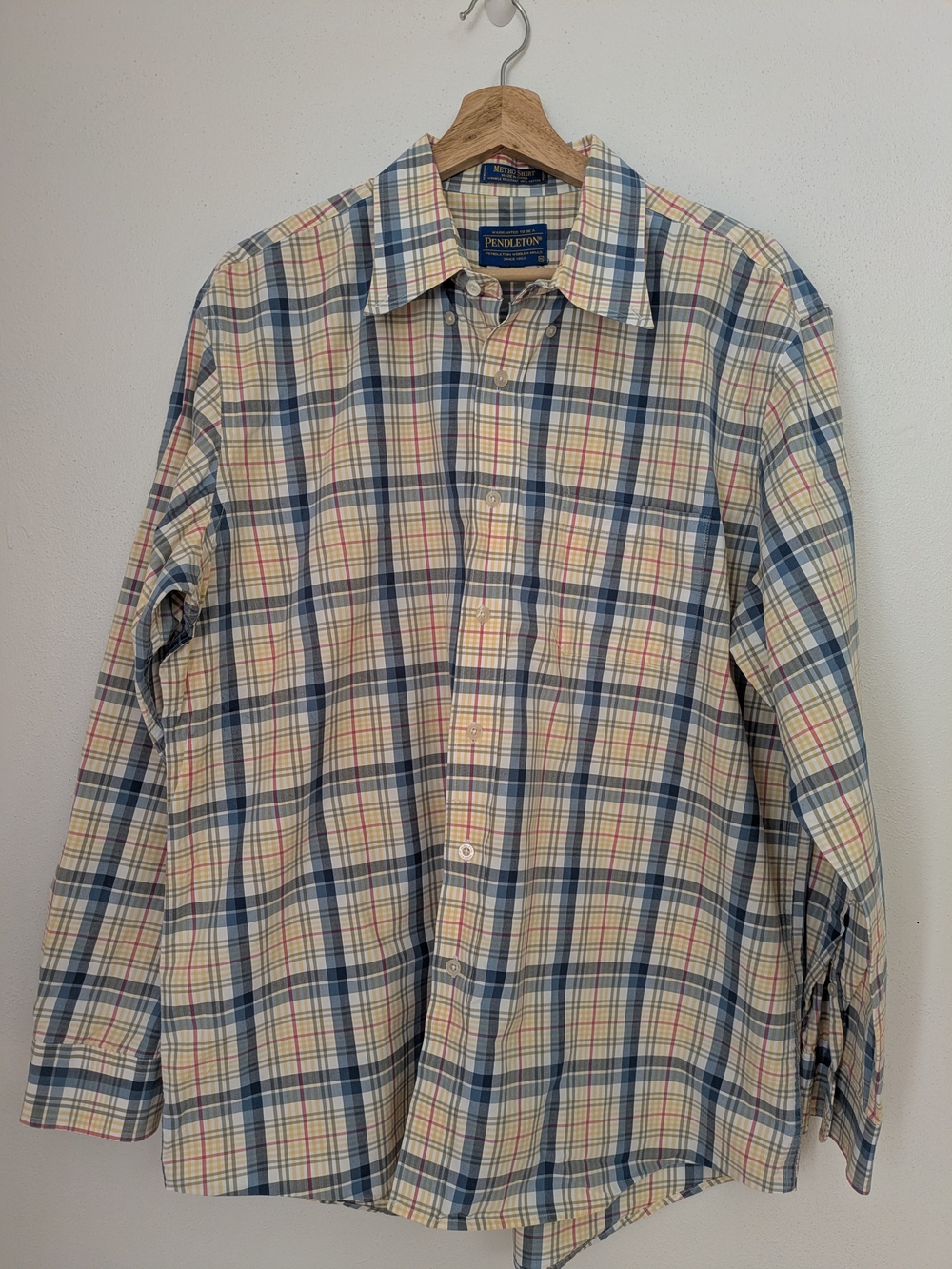 Pendleton Men's Blue Plaid Button-Down Shirt